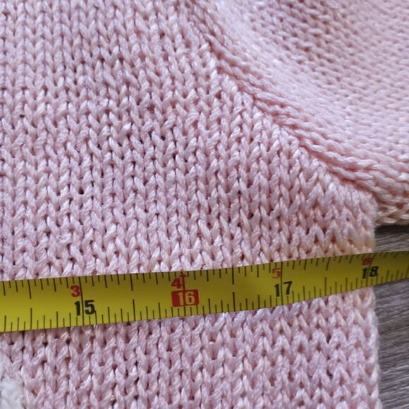 Vintage Lilly of California Barbiecore Geometric Sweater Artsy Size Meduim Pink - Picture 14 of 15